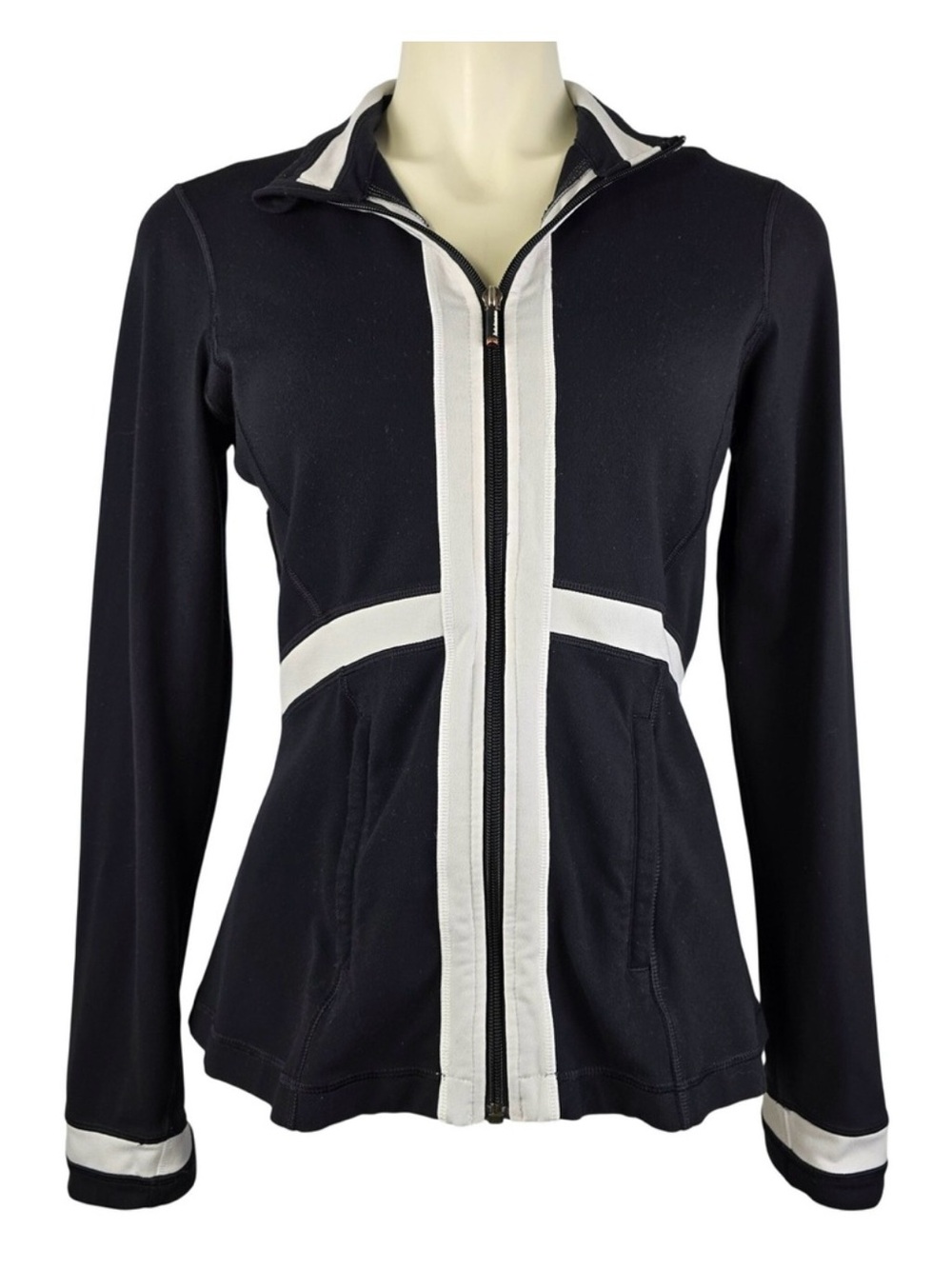 lululemon athletica Vintage Black and white Zip Jacket